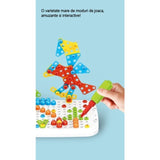 JUCARIE EDUCATIVA PENTRU COPII, VIVIMALL, SET 207 PIESE, 6 IN 1, VALIZA CU BORMASINA, VERDE - vivimall.ro