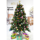 Brad artificial de Craciun, clasic, pentru interior/exterior, inaltime 210 cm, diametru 138 cm, 858 ramuri, Vivimall, verde, suport metalic inclus - vivimall.ro