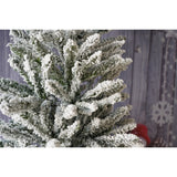 Brad Artificial de Craciun, Vivimall, 1.8 m inaltime, Verde, Pulverizat alb-tip zapada, Diametru inferior 110 cm, Interior/ Exterior - vivimall.ro