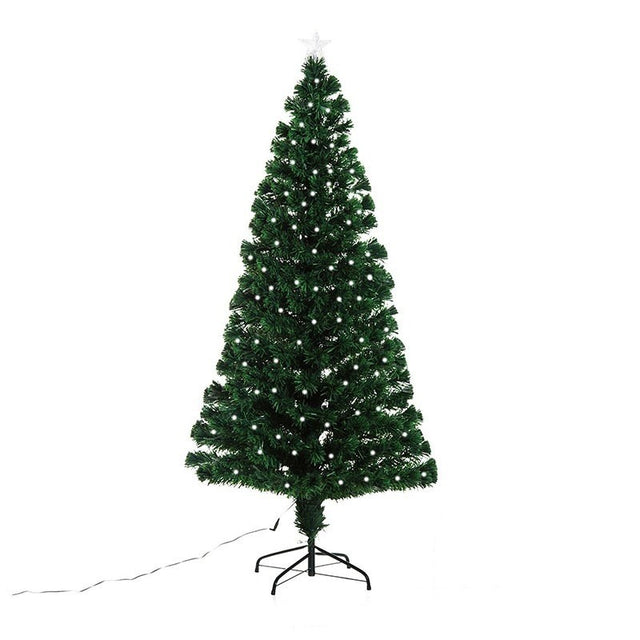 Brad Artificial de Craciun, Vivimall, 1.80 m inaltime, Verde, Becuri Led incluse in ramuri, Diametru inferior 137 cm, Interior/ Exterior - vivimall.ro