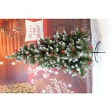 Brad Artificial de Craciun, Vivimall, Sectionat pentru Perete/ Colt, 1.50 m inaltime, Verde, Decorat, Diametru Inferior 83 cm, Interior/ Exterior - vivimall.ro