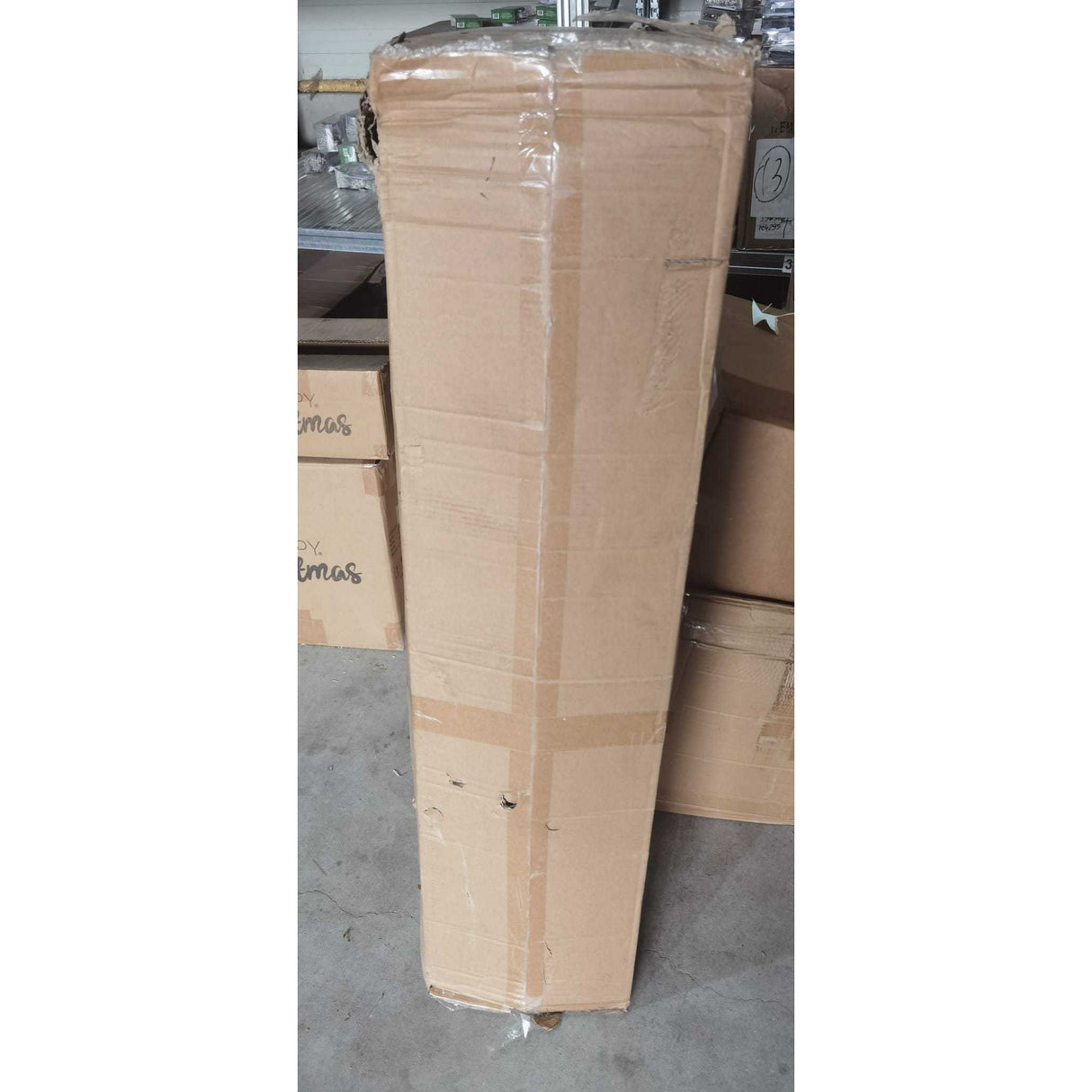 Brad Artificial De Craciun Nins, Decorat Cu Conuri Pin, Pentru Interior/Exterior, Inaltime 210 Cm, Diametru 147 Cm, 1150 Ramuri, Suport Metalic Inclus, Resigilat - vivimall.ro