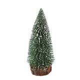 Brad artificial de craciun, ornament pentru masa, pe suport lemn, 40 cm inaltime, Argintiu - vivimall.ro