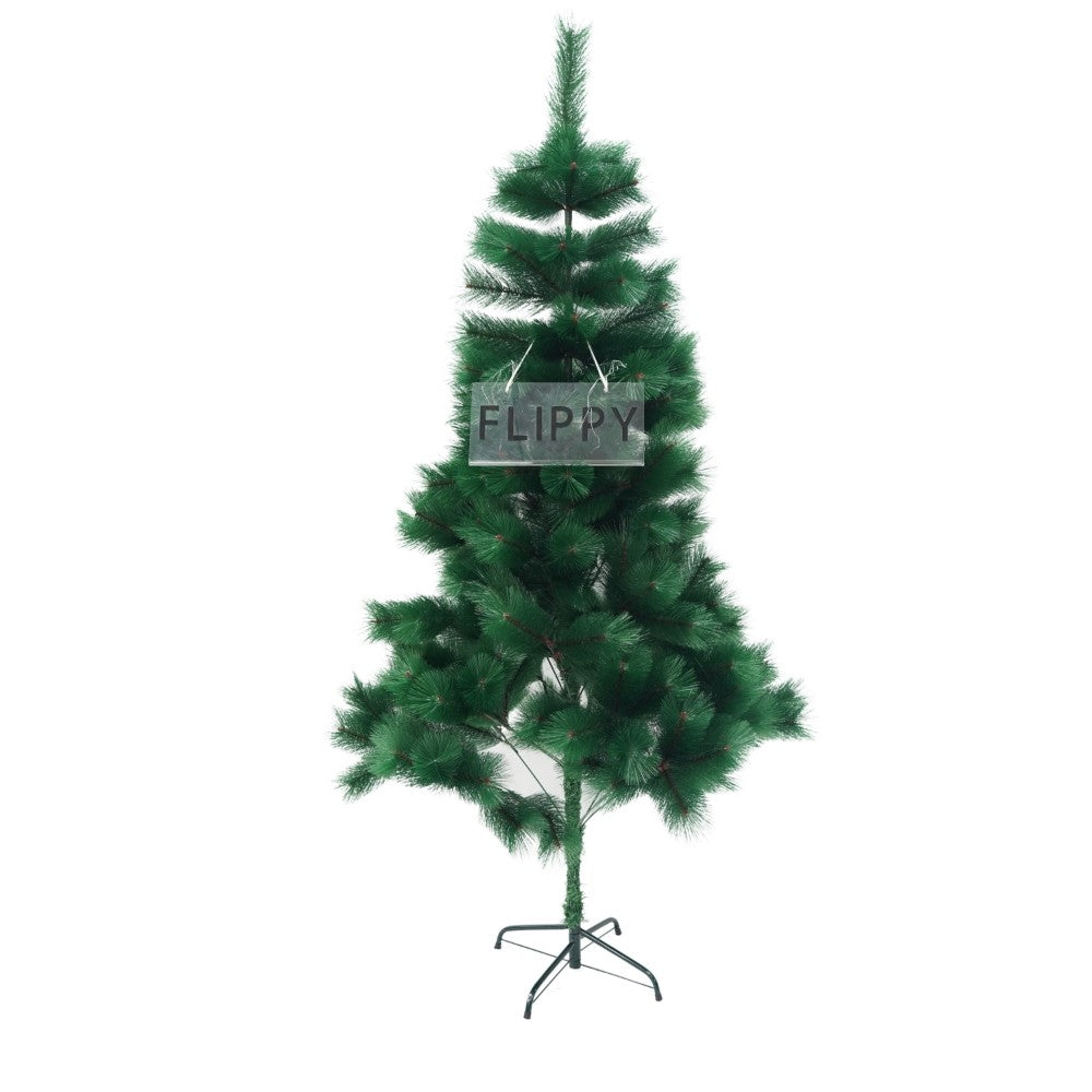 Brad artificial de Craciun tip pin, clasic, pentru interior/exterior, inaltime 180 cm, Vivimall, verde, suport metalic inclus - vivimall.ro