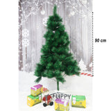 Brad artificial de Craciun tip pin, clasic, pentru interior/exterior, inaltime 90 cm, Vivimall, verde, suport de plastic inclus - vivimall.ro