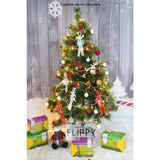 Brad artificial de Craciun tip pin inzapezit, inaltime 150 cm, diametru 85 cm, 160 ramuri cu ace 3D 12 cm, Vivimall, verde cu varfuri ninse, suport metalic inclus - vivimall.ro