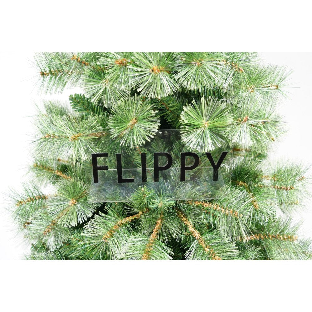 Brad artificial de Craciun tip pin, pentru interior/exterior, inaltime 150 cm, diametru 92 cm, 400 ramuri, Vivimall, verde, suport metalic inclus - vivimall.ro