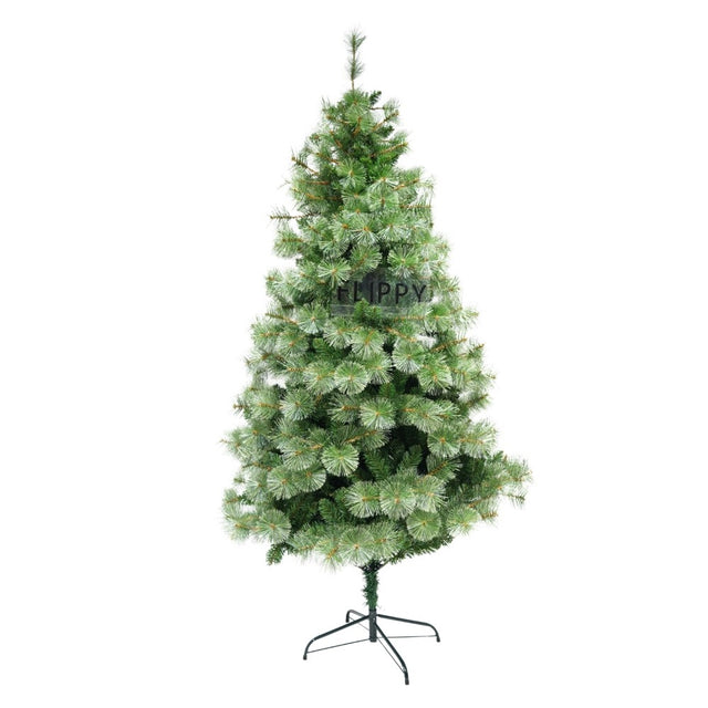 Brad artificial de Craciun tip pin, pentru interior/exterior, inaltime 180 cm, 626 ramuri, Vivimall, verde, suport metalic inclus - vivimall.ro