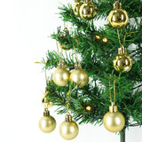 Brad Artificial Impodobit, 60 cm, suport plastic, cu instalatie luminoasa 20 LED alb cald + 20 globuri aurii incluse, Vivimall - vivimall.ro