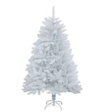 Brad de Craciun artificial cu suport inclus Flippy, 150 cm, 450 Ramuri Varfuri, Suport Clasic, Fara iluminare, utilizat pentru interior/exterior, Alb - vivimall.ro