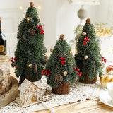 Decoratiune Craciun pentru Masa, Flippy, Ornament de Decor Model Brad de Craciun de Dimensiuni Mici, pentru Birou si Interior, din Plastic 26 x 12 x 12 cm, Verde - vivimall.ro