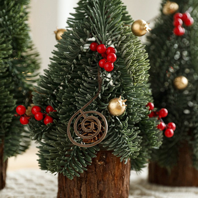 Decoratiune Craciun pentru Masa, Flippy, Ornament de Decor Model Brad de Craciun de Dimensiuni Mici, pentru Birou si Interior, din Plastic 26 x 12 x 12 cm, Verde - vivimall.ro