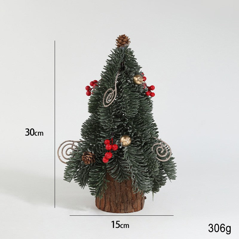 Decoratiune Craciun pentru Masa, Flippy, Ornament de Decor Model Brad de Craciun de Dimensiuni Mici, pentru Birou si Interior, din Plastic 30 x 15 x 15 cm, Verde - vivimall.ro