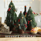 Decoratiune Craciun pentru Masa, Flippy, Ornament de Decor Model Brad de Craciun de Dimensiuni Mici, pentru Birou si Interior, din Plastic 30 x 15 x 15 cm, Verde - vivimall.ro