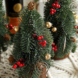 Decoratiune Craciun pentru Masa, Flippy, Ornament de Decor Model Brad de Craciun de Dimensiuni Mici, pentru Birou si Interior, din Plastic 30 x 15 x 15 cm, Verde - vivimall.ro