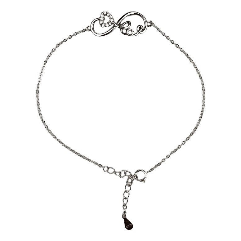 Сребърна гривна 925 Infinity Love