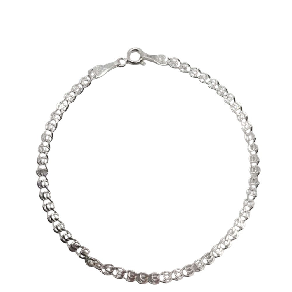 Bratara Argint 925 Unisex Cu Zale Cerc - vivimall.ro