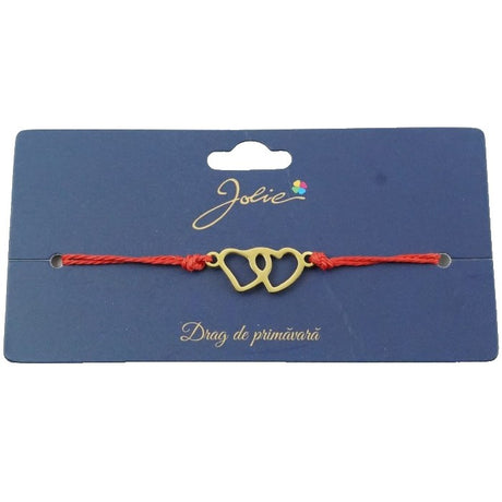 Bratara Aurie Inox Inimi Contur Unite - vivimall.ro