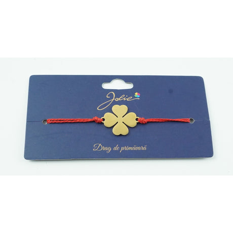 Bratara Aurie Inox Trifoi cu Patru Foi - vivimall.ro