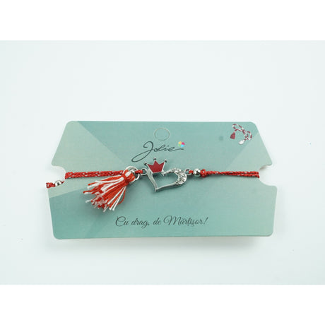 Bratara Jolie cu Ciucure Inima si Coroana - vivimall.ro