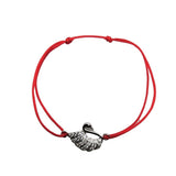 Bratara cu Nod Dublu Argint 925, Lebada cu Zirconii, 1 g - vivimall.ro