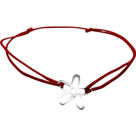 Brățară Șnur Reglabil Argint 925 Floare Contur 0.3g | Jolie Silver - vivimall.ro