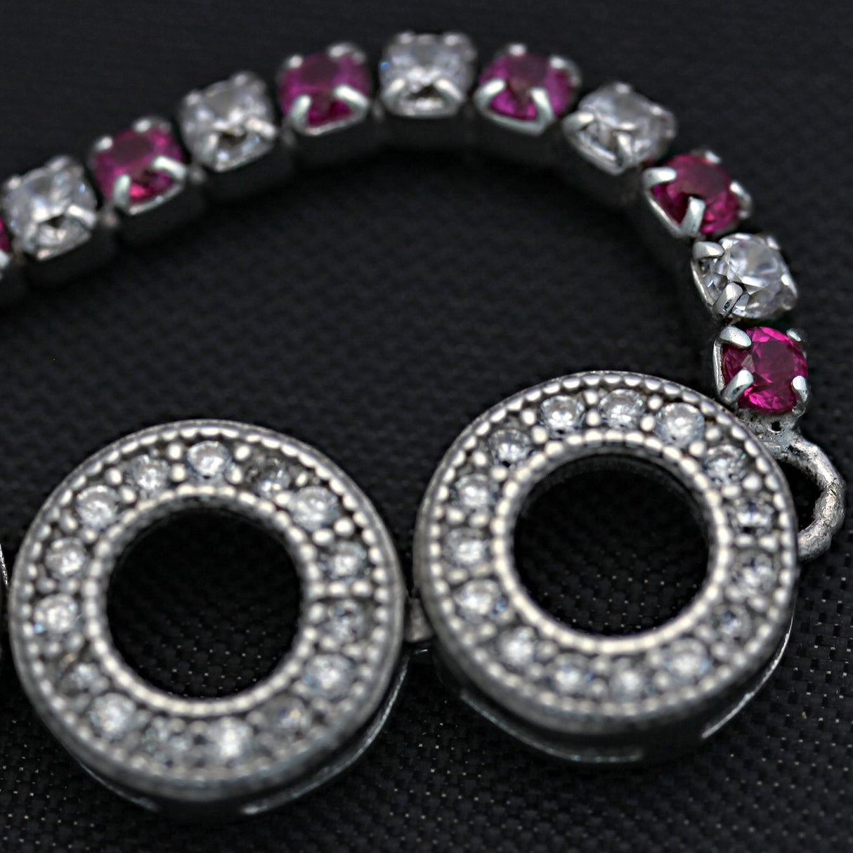 Bratara din Argint 925 tip Tenis cu Cercuri si Zirconii