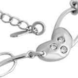 Bratara Dubla din Argint 925 cu model Inima