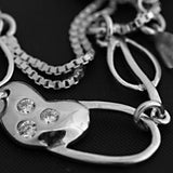 Bratara Dubla din Argint 925 cu model Inima
