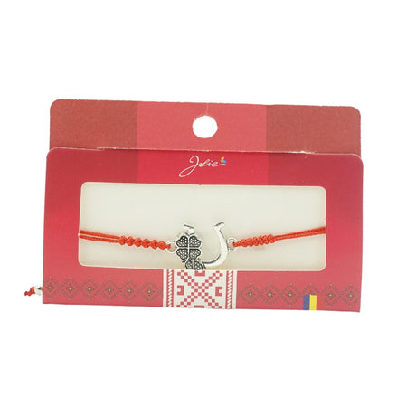 Bratara Impletita Jolie model Potcoava cu Trifoi - vivimall.ro