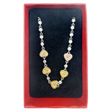 Bratara pentru Copii, Jolie, Argint 925, Model Inima, cu Email si Zirconiu, 22 cm/4.4g Argintiu/Galben/Roz - vivimall.ro