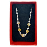Bratara pentru Copii, Jolie, Argint 925, Model Inima, cu Email si Zirconiu, 22 cm/4.4g Argintiu/Portocaliu - vivimall.ro