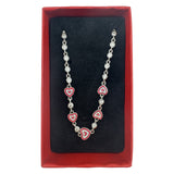 Bratara pentru Copii, Jolie, Argint 925, Model Inima, cu Email si Zirconiu, 22 cm/4.4g Argintiu/Roz - vivimall.ro