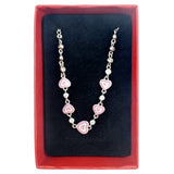 Bratara pentru Copii, Jolie, Argint 925, Model Inima, cu Email si Zirconiu, 22 cm/4.4g Argintiu/Roz/Alb - vivimall.ro