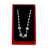 Detaliu brățară Jolie argint 925, ornament fluture cu zirconiu și email alb, lățime 3 mm