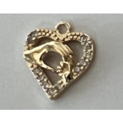 Bratara Placata cu Aur 24k Inima Contur Pietre - vivimall.ro