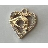 Bratara Placata cu Aur 24k Inima Contur Pietre - vivimall.ro