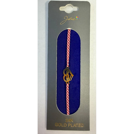 Bratara Placata cu Aur 24k, Snur Rosu, Model 8 - vivimall.ro