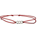 Bratara Snur Reglabil, Argint 925,  Sir Inimioare, 0.5 g, 2 cm x 0.5 cm - vivimall.ro