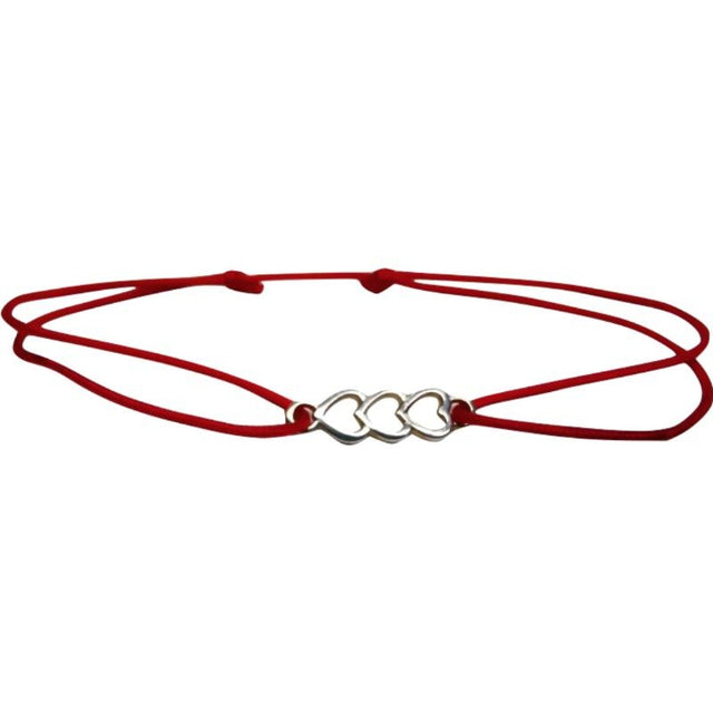 Bratara Snur Reglabil, Argint 925,  Sir Inimioare, 0.5 g, 2 cm x 0.5 cm - vivimall.ro