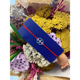 Bratara Snur Reglabil Rosu, Argint 925, Trifoi, Jolie Silver, 0.7 g, 15x10 mm - vivimall.ro