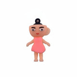 Breloc de Chei din Silicon, Flippy, Figurina Brainrot Ballerina Cappuccina, 4 cm, Roz - vivimall.ro
