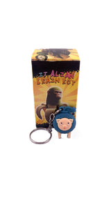Breloc de Chei din Silicon, Flippy, Figurina Brainrot Svinino Bombondino, 4 cm, Maro - vivimall.ro