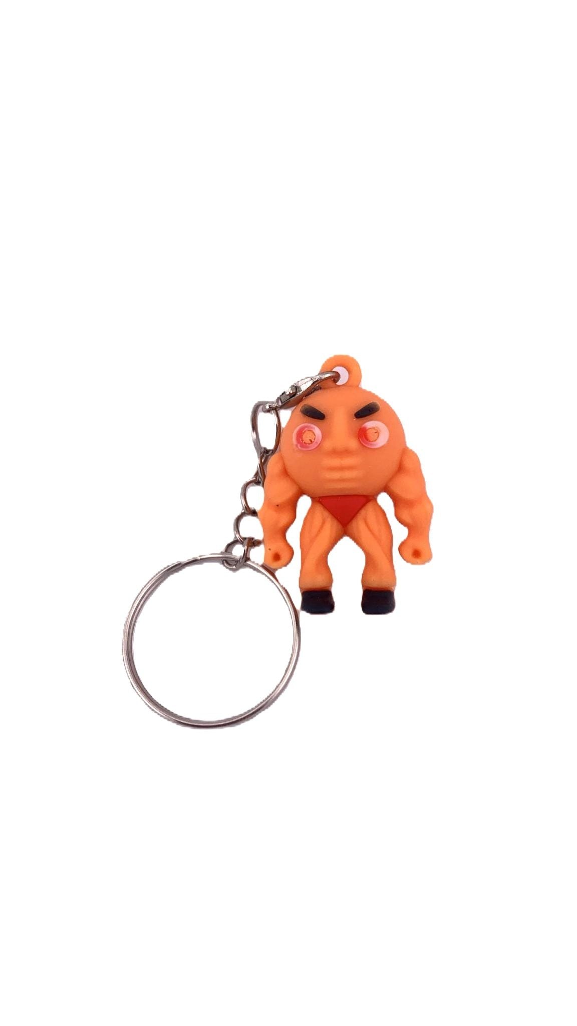 Breloc de Chei din Silicon, Flippy, Figurina Brainrot U Din Din Dun Ma Din Din Dun, 4 cm, Portocaliu - vivimall.ro
