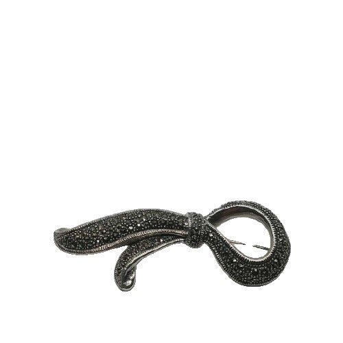 Brosa Din Argint 925 Cravata Cu Marcasite