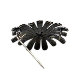 Brosa din Argint 925 Floare Filigran cu Piatra - vivimall.ro