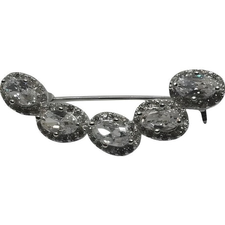 Brosa din Argint 925 Semicerc cu Zirconii - vivimall.ro