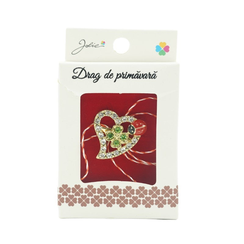 Brosa Mica in Cutie Inima cu Pietre - vivimall.ro