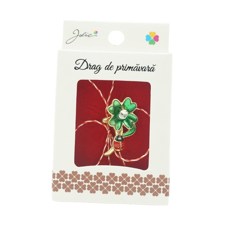 Brosa Mica in Cutie Trifoi cu Gargarita - vivimall.ro