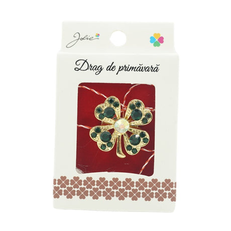 Brosa Mica in Cutie Trifoi cu Perla - vivimall.ro
